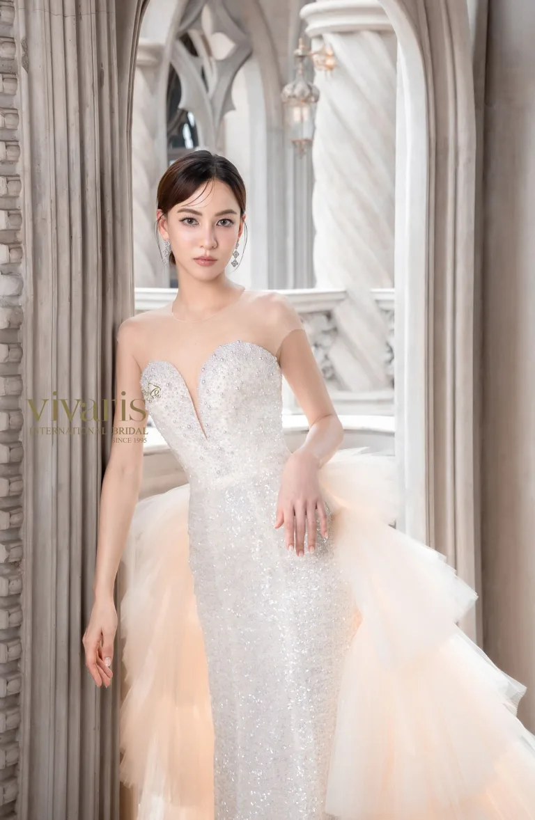 vivaris weddingdress with green