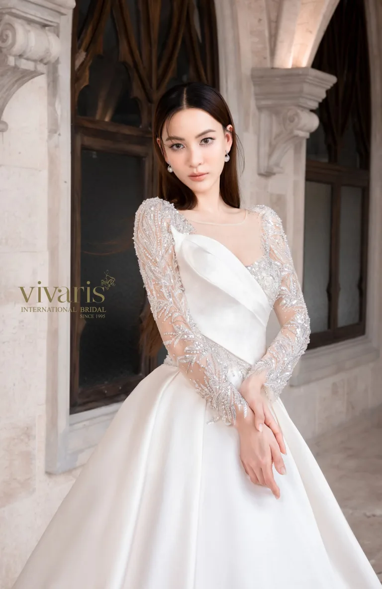 vivaris weddingdress with green