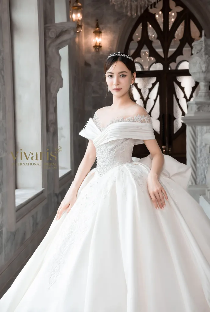 vivaris weddingdress with green
