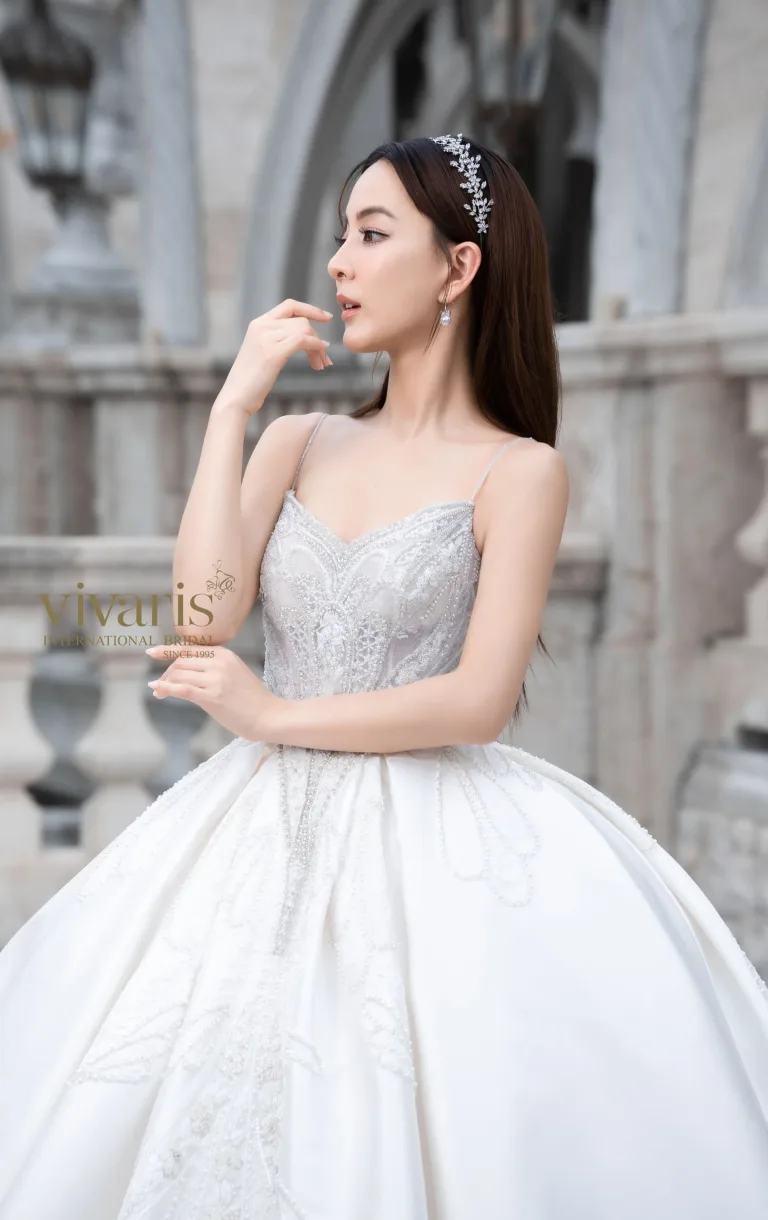vivaris weddingdress with green